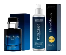 PheroStrong Limited Edition for Men Perfumy 50 ml + Olejek do ciała 100 ml ZESTAW